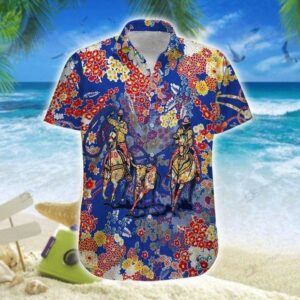 Personalized Color Roping With Flowers Hawaiian Aloha Hawaiian Shirtss  - Thelegend59