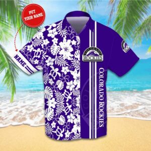 Personalized Colorado Rockies Hawaiian Shirts Short Beach  - Thelegend59