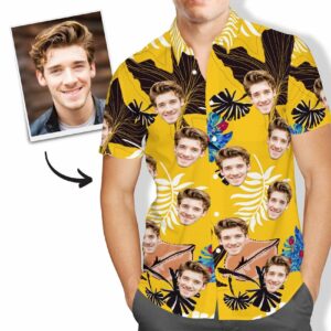 Personalized Custom Face Photo Unisex Hawaiian Aloha Hawaiian Shirtss  - Thelegend59