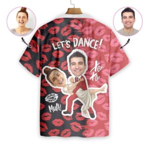 Personalized Dancing Couple Scupidity Love Custom Hawaiian Shirts  - Thelegend59
