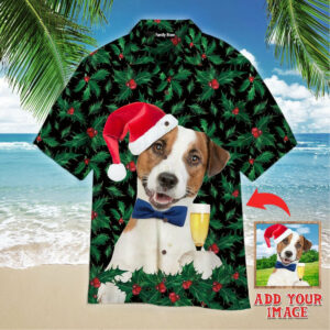 Personalized Dog Merry Xmas On Christmas Holly Berry Hawaiian Shirt - For Men And Women - Kids  - Thelegend59