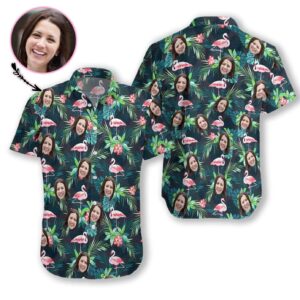 Personalized Funny Custom Face Flamingo Hawaiian Aloha Hawaiian Shirtss  - Thelegend59