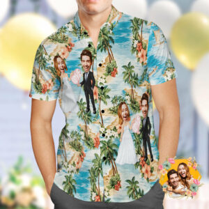 Personalized Hawaiian Shirt Wedding Hawaiian Shirt Best Wedding Gift - For Men And Women - Kids  - Thelegend59