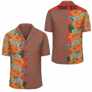 (Personalized) Hibiscus Flowers Polynesia Hawaiian Shirt Haka Style  - Thelegend59