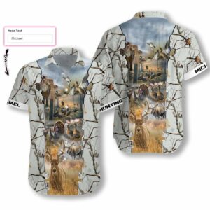 Personalized Hunting Legend Hawaiian Aloha Hawaiian Shirtss Custom Name  - Thelegend59