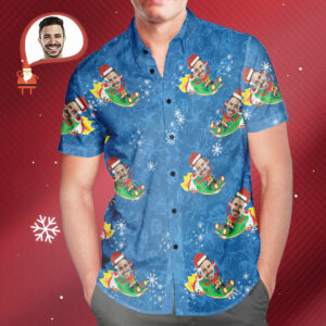 Personalized Men'S Hawaiian Shirt Funny Santa Claus Hawaiian Shirt - For Men And Women - Kids  - Thelegend59
