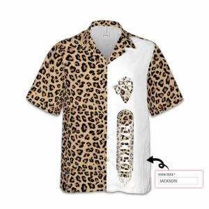 Personalized Name Baseball Leopard Hawaiian Aloha Hawaiian Shirtss  - Thelegend59