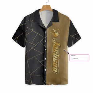 Personalized Name Golden Lines Golf Hawaiian Aloha Hawaiian Shirtss  - Thelegend59