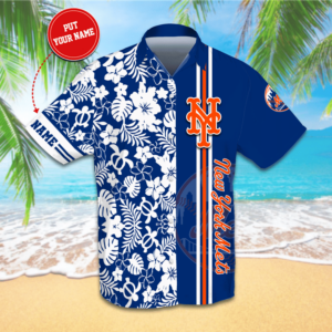 Personalized New York Mets Baseball Team All Over Print 3D Hawaiian Shirt-Blue  - Thelegend59