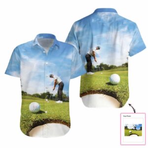 Personalized Photo Golfer Hawaiian Aloha Hawaiian Shirtss Customize Photo  - Thelegend59