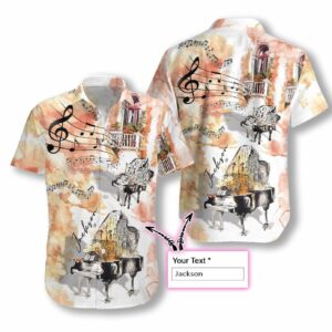 Personalized Piano The Sound Of Life Hawaiian Aloha Hawaiian Shirtss Custom Text  - Thelegend59