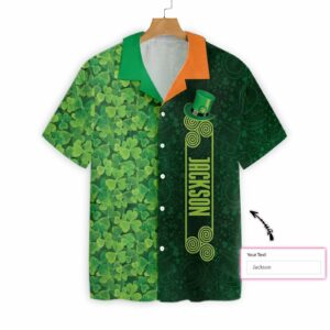 Personalized Shamrock Happy Saint Patrick'S Day Hawaiian Aloha Hawaiian Shirtss Custom Name  - Thelegend59