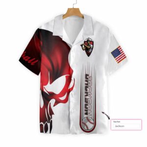 Personalized Skull Baseball Hawaiian Aloha Hawaiian Shirtss Custom Name  - Thelegend59