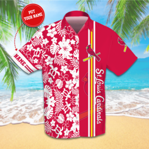 Personalized St. Louis Cardinals All Over Print 3D Flowery Aloha Summer Beach Hawaiian Shirt  - Thelegend59