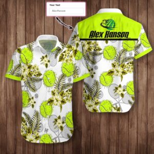 Personalized Tennis Ball And Racket Hawaiian Aloha Hawaiian Shirtss Custom Name  - Thelegend59