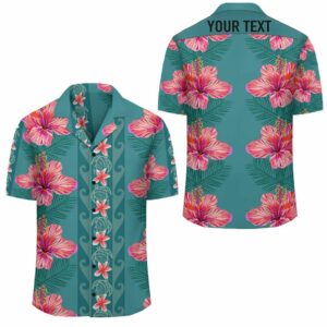 (Personalized) Tropical Flower Polynesia Hawaiian Shirt Haka Style  - Thelegend59