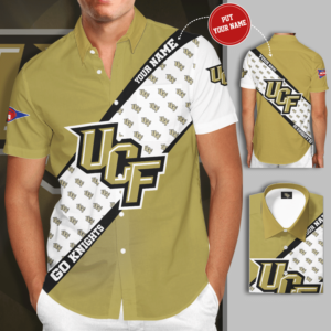 Personalized Ucf Knights Men'S Basketball Team All Over Print 3D Hawaiian Shirt-Yellow  - Thelegend59