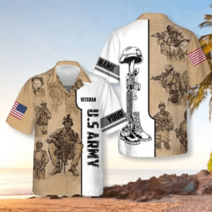 Personalized Us Army Veteran Vintage Hawaiian Shirt - For Men And Women - Kids  - Thelegend59