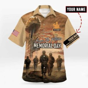 Personalized Us Veteran Memorial Hawaiian Shirt - Veteran Hawaiian Shirt - For Men And Women - Kids  - Thelegend59
