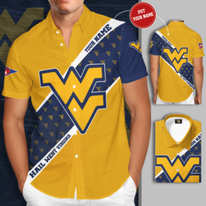 Personalized West Virginia Mountaineers Men'S Basketball Team All Over Print 3D Hawaiian Shirt-Yellow  - Thelegend59