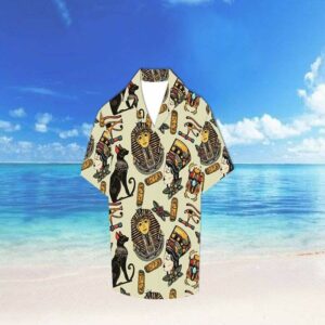 Pharaoh Ancient Egypt Hawaiian Aloha Hawaiian Shirts  - Thelegend59