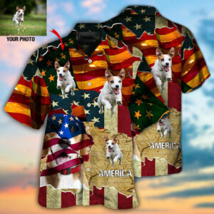 (Photo Insert) Beagle America Sunset Style - Personalized Hawaiian Shirt - For Men And Women - Kids  - Thelegend59