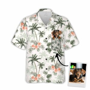 (Photo Insert) Custom Face Palm Trees And Cheetah Floral Pattern - Personalized Hawaiian Shirt - For Men And Women - Kids  - Thelegend59