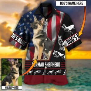 (Photo Insert) Custom Photo German Shepherd My Lovely Dog - Personalized Hawaiian Shirt - For Men And Women - Kids  - Thelegend59