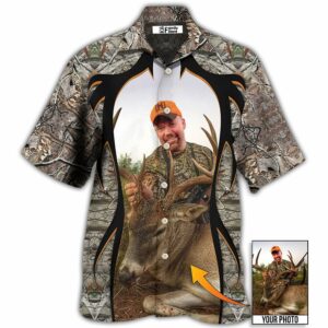 (Photo Insert) Custom Photo Hunting Lover Cool Pattern - Personalized Hawaiian Shirt - For Men And Women - Kids  - Thelegend59