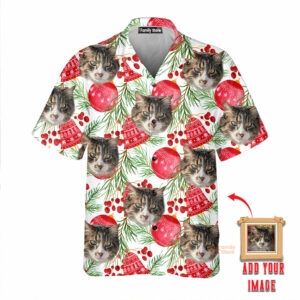 (Photo Inserted) Custom Dog Christmas Tree And Bell Hawaiian Shirt - For Men And Women - Kids  - Thelegend59