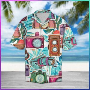 Photograph Blue Floral Hawaiian Shirt For Men Women  - Thelegend59