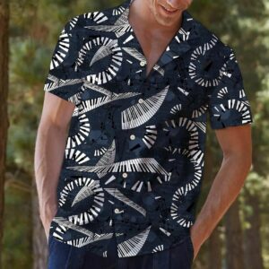 Piano Flying Blue Unique Design Hawaiian Shirt For Men Women  - Thelegend59