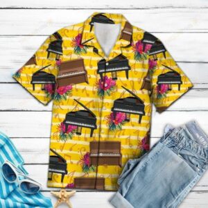 Piano For Vacation Yellow Nice Design Hawaiian Shirt For Men Women  - Thelegend59
