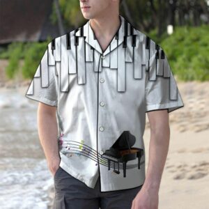 Piano Keyboard Black White Amazing Design Hawaiian Shirt For Men Women  - Thelegend59