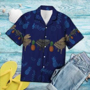 Piano Pineapple Blue Awesome Design Hawaiian Shirt For Men Women  - Thelegend59