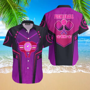 Pickleball Paddles Purple Pickleball Player Hawaiian Shirts Pn303058Lb - For Men And Women - Kids  - Thelegend59