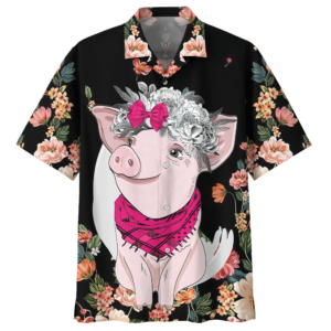 Pig  Black Unique Design Unisex Hawaiian Shirt  - Thelegend59