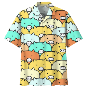 Pig  Colorful Unique Design Unisex Hawaiian Shirt  - Thelegend59