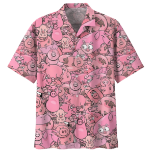 Pig  Pink Nice Design Unisex Hawaiian Shirt  - Thelegend59
