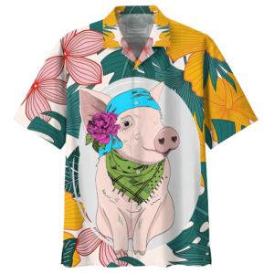 Pig  White Nice Design Unisex Hawaiian Shirt  - Thelegend59