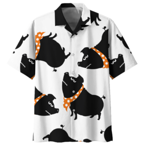 Pig Hawaiian Shirt Navy For Men Women  - Thelegend59