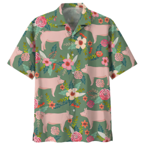 Pig Hawaiian Shirt Red For Men Women  - Thelegend59