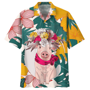 Pig Hawaiian Shirt Sport Grey For Men Women  - Thelegend59