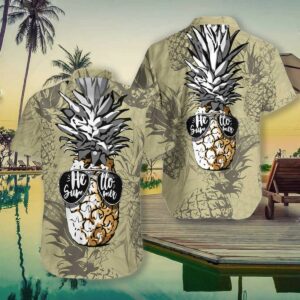 Pineapple Hello Summer Hawaiian Shirt For Men Women  - Thelegend59