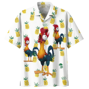 Pineapple Rooster Chicken Hawaiian Shirt For Men Women  - Thelegend59