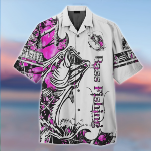 Pink Bass Fishing Hawaiian Shirt For Men Women  - Thelegend59