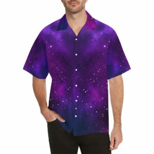 Pink Space Galaxy Mens All Over Print Hawaiian Shirt  - Thelegend59
