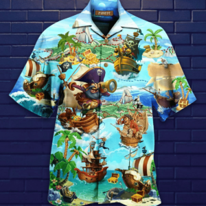 Pirate - It'S Time Of Treasure Hawaiian Aloha Hawaiian Shirtss  - Thelegend59