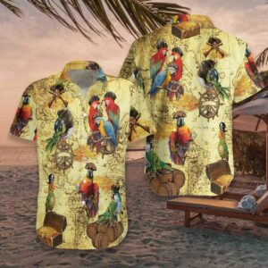 Pirate Parrothawaiian Shirts Hawaiian Shirt - Unihawaiian Shirtsex - Adult -  - Thelegend59