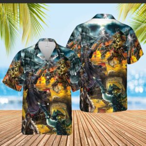 Pirate Skull Treasure Hawaiian Aloha Hawaiian Shirts For Men Women  - Thelegend59